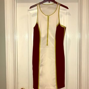 White and black dress